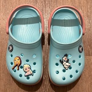 Croc Shoes With Frozen Jibbitz Little Kids Size 10C
